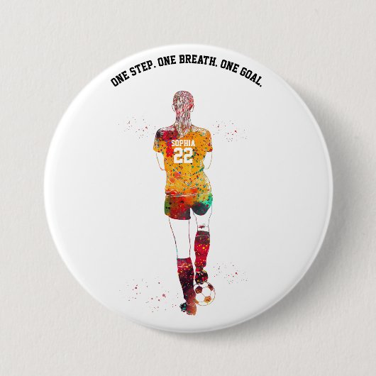 Female Soccer Player Button (Voorkant)