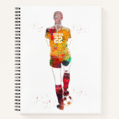 Female Soccer Player Notitieboek (Voorkant)