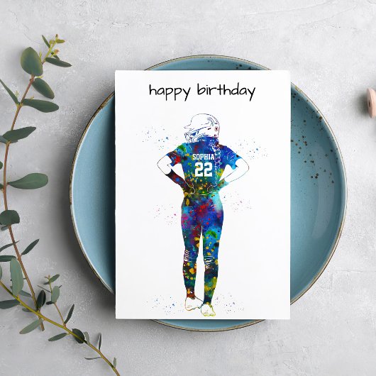 Female Softball Player Kaart