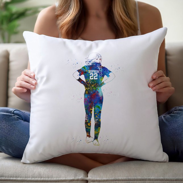 Female Softball Player Kussen (Creator heeft geüpload)