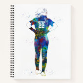 Female Softball Player Notitieboek (Voorkant)