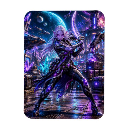 Female Space Pirate — Alien Duelist Magneet (Verticaal)