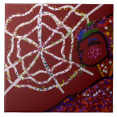 Female Spider Pharaoh Ceramic Tile Tegeltje (Voorkant)