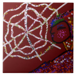 Female Spider Pharaoh Ceramic Tile Tegeltje