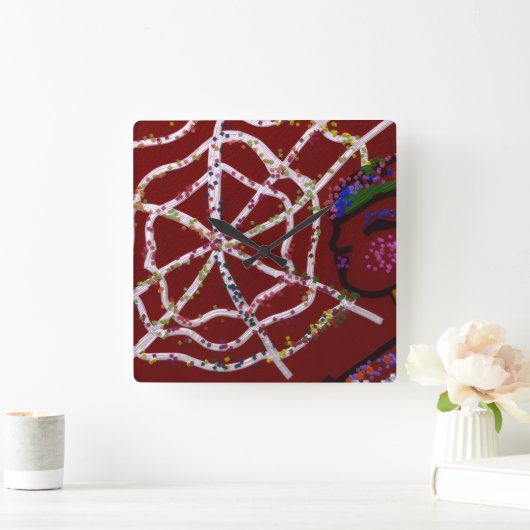 Female Spider Pharaoh Vierkante Klok (Huis)