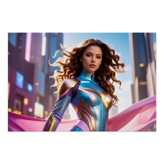 FEMALE SUPERHERO - SCI-FI FANTASY PERFECT POSTER (Voorkant)
