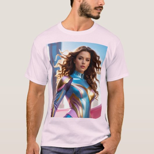 FEMALE SUPERHERO - SCI-FI FANTASY T-SHIRT (Voorkant)