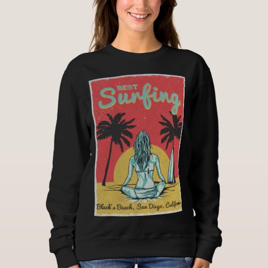 Female Surfer Black s Beach San Diego California Trui (Voorkant)