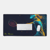 Female Tennis Player Hitting Ball Bureaumat (Keyboard & Muis)