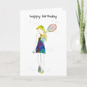 Female Tennis Player Kaart (Voorkant)