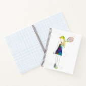 Female Tennis Player Notitieboek (Binnen)