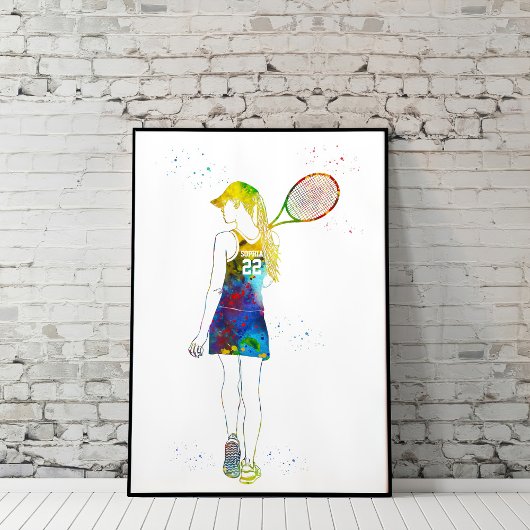Female Tennis Player Poster