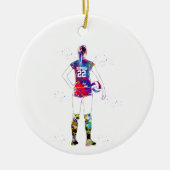 Female Volleyball Player Keramisch Ornament (Voorkant)