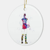 Female Volleyball Player Keramisch Ornament (Links)