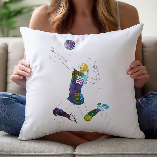 Female Volleyball Player Kussen (Creator heeft geüpload)