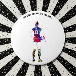 Female Volleyball Player Ronde Button 7,6 Cm