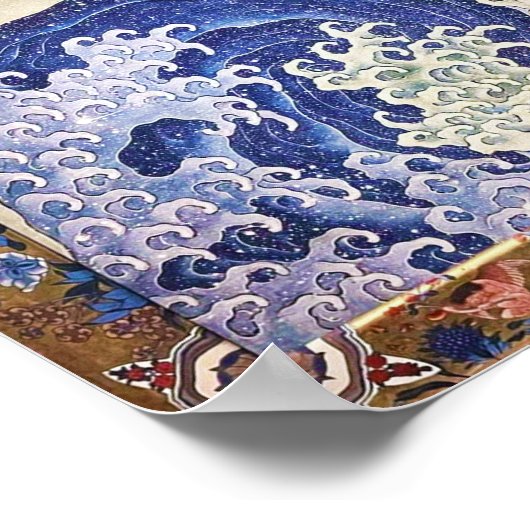 Female Wave, Hokusai Poster