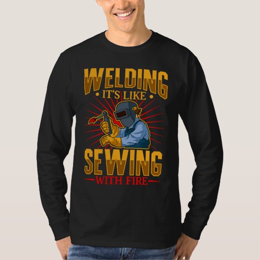 Female Welder   Welding Mechanic Forge Metalwork   T-shirt (Voorkant)