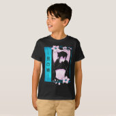 Femboy Anime Boy Japans pasteeltje Gothic esthetis T-shirt (Voorkant volledig)
