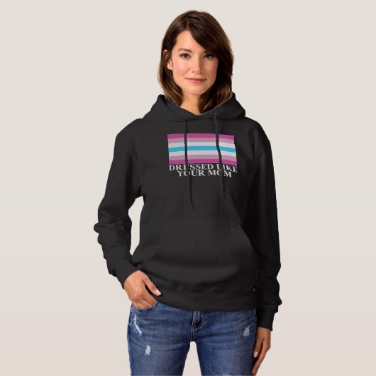 Femboy Flag drukte als je moeder Hoodie (Voorkant volledig)