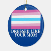 Femboy Flag drukte als je moeder Keramisch Ornament (Links)