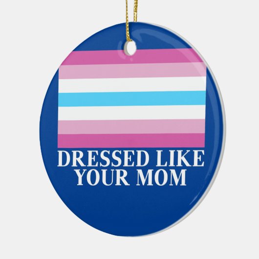 Femboy Flag drukte als je moeder Keramisch Ornament (Links)