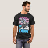 Femboy Maidcore met Kattenoren Feline & Fine Fembo T-shirt (Voorkant volledig)