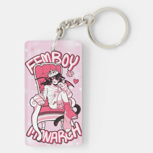 Femboy Monarch Sleutelhanger (achterkant)