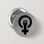 Femifiste Ronde Button 5,7 Cm (Voorkant /achterkant)