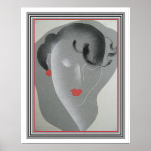 "Femina" Art Deco Print ca. 1920-16 x 20
