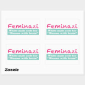 Feminazi Rechthoekige Sticker (Vel)