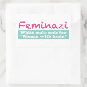 Feminazi Rechthoekige Sticker (Tas)