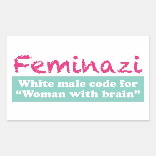Feminazi Rechthoekige Sticker (Voorkant)