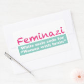 Feminazi Rechthoekige Sticker (Envelop)