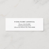 Femine White Bokeh Pearl Afstuderen Name Insert Mini Visitekaartje (Achterkant)