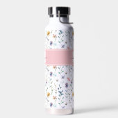 Feminien Boho Botanisch Schrift Monogram Waterfles (Links)