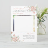 Feminine 60e verjaardag Foto Kaart (Staand voorkant)