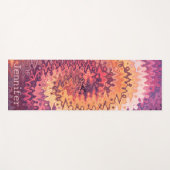 Feminine Abstracte wervelkolom Paarse en Oranje na Yogamat (Voorkant (horizontaal))