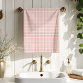 Feminine Bath Towel Rose Gold Plaid for Mom Bad Handdoek