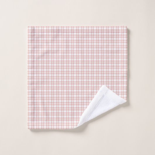 Feminine Bath Towel Rose Gold Plaid for Mom Bad Handdoek (Wasdoekje)