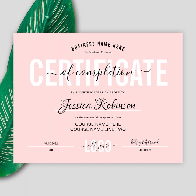 Feminine Beauty Course Certificate Award (Creator heeft geüpload)