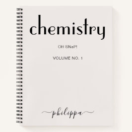 Feminine Beige Black, gepersonaliseerd Notitieboek