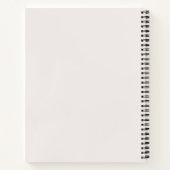 Feminine Beige Black Gepersonaliseerde wiskunde Notitieboek (Achterkant)