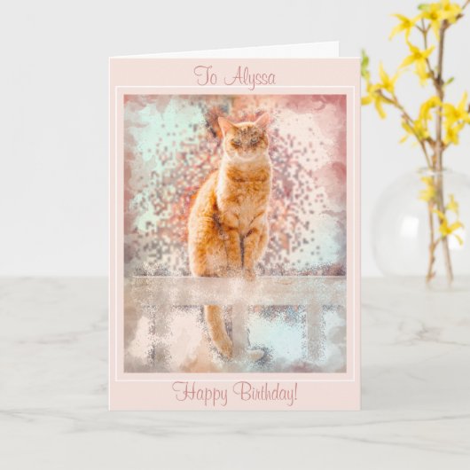 Feminine Birthday Kaart uit de kat (Gele Bloem)