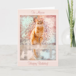 Feminine Birthday Kaart uit de kat
