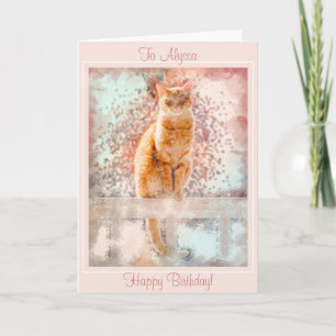 Feminine Birthday Kaart uit de kat