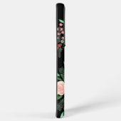  Feminine Black Botanische Florenz Rozen Samsung Galaxy Hoesje (Rechterkant)
