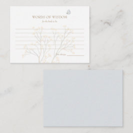 Feminine Bleke blauwe vlinderwoorden van de wijshe Notitiekaartje