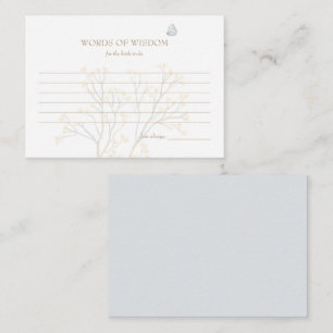 Feminine Bleke blauwe vlinderwoorden van de wijshe Notitiekaartje