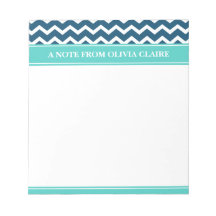 Feminine Blue Chevron Aangepaste naam